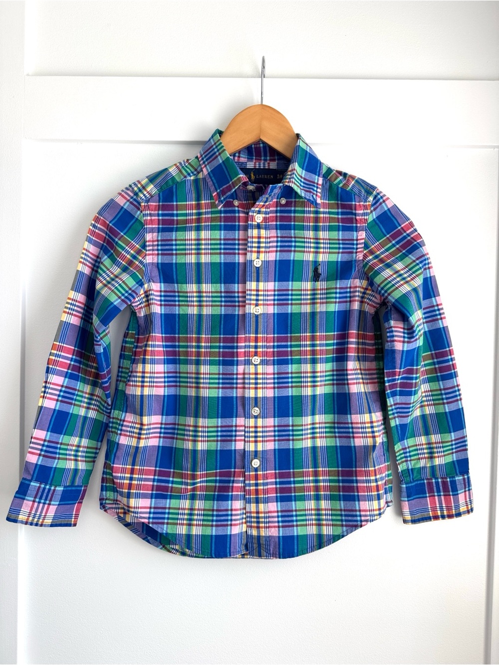 Ralph Lauren Button Down Shirt Boy Size Small (8)